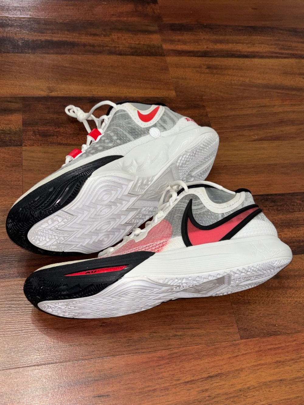 Nike Air Zoom Kyrie 8 White University Red Black Sneakers